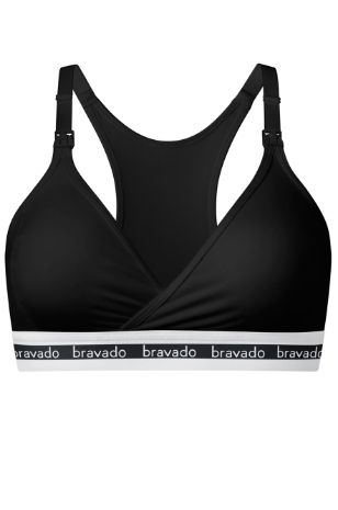 תמונה של חזיית הריון והנקה מעטפת bravado original שחורה